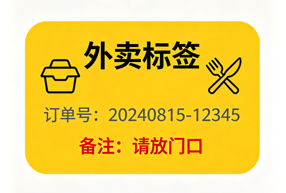 快餐连锁外卖防伪标签批量印刷报价