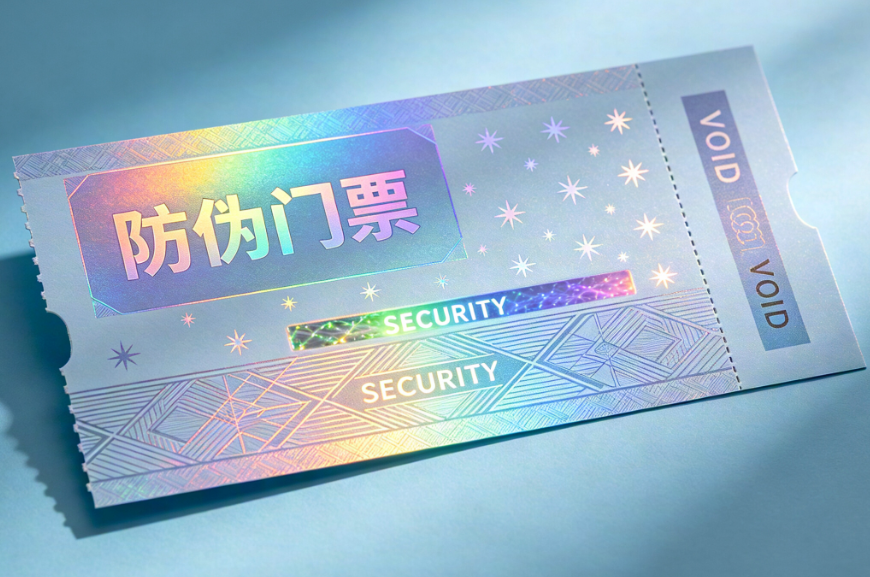设计+防伪双维升级，定制防伪门票